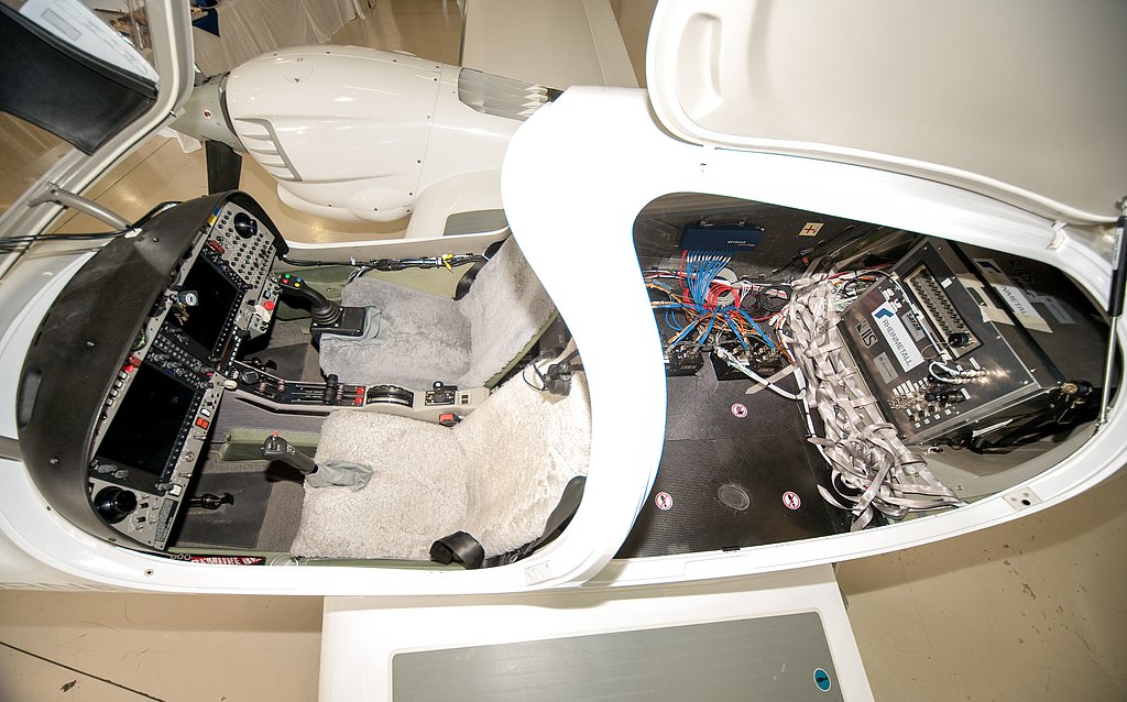 Fly-by-wire system in a DA42.