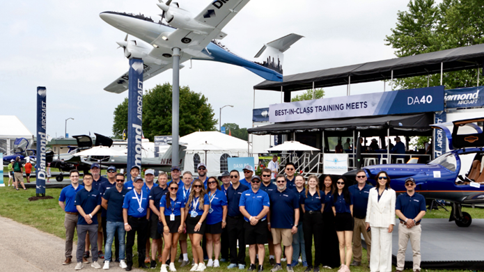 Diamond Aircraft team at the booth during EAA Airventure.