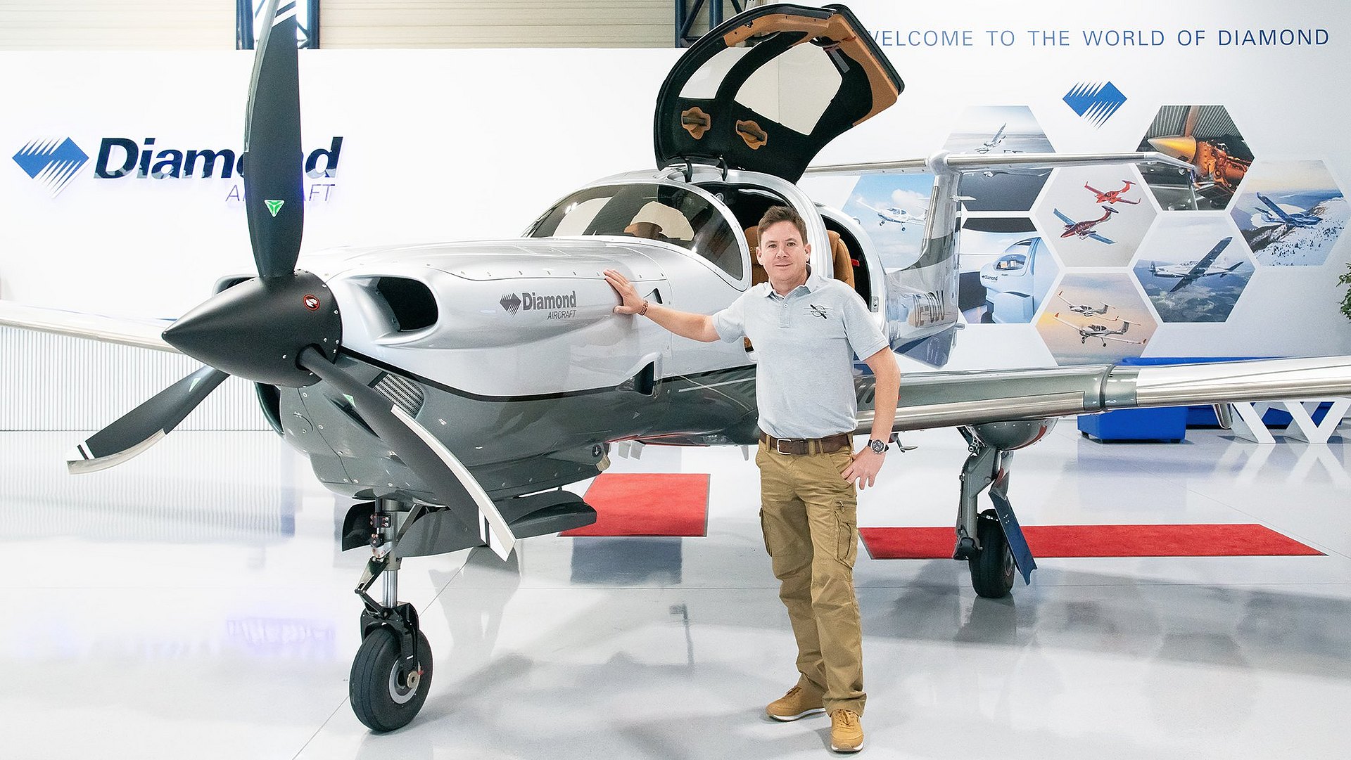 Flugzeug, Mann, Diamond Aircraft, Wiener Neustadt